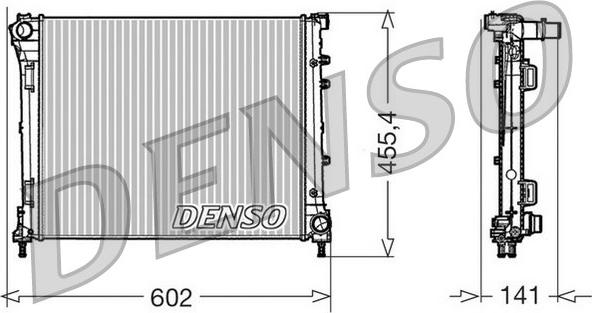 Denso DRM09160 - Радіатор, охолодження двигуна autocars.com.ua