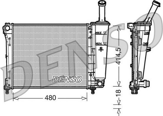 Denso DRM09161 - Радіатор, охолодження двигуна autocars.com.ua