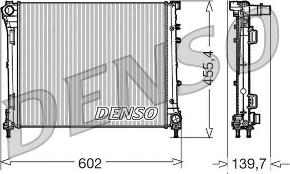 Denso DRM09162 - Радіатор, охолодження двигуна autocars.com.ua