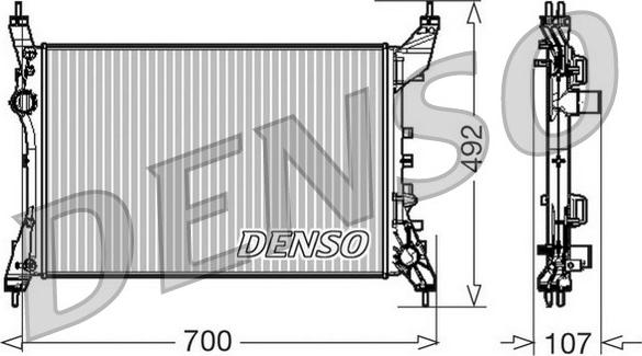 Denso DRM09170 - Радіатор, охолодження двигуна autocars.com.ua