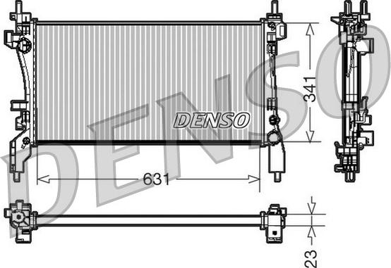 Denso DRM09172 - Радиатор, охлаждение двигателя avtokuzovplus.com.ua