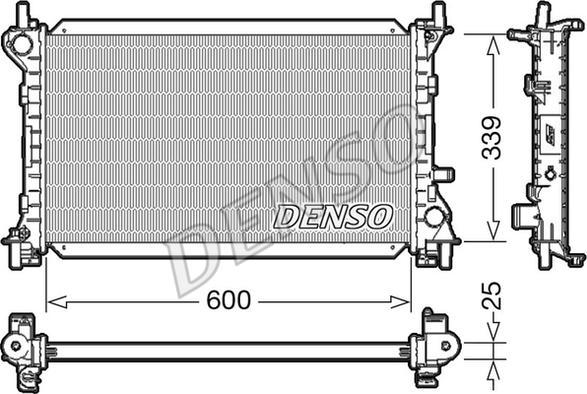 Denso DRM10002 - Радіатор, охолодження двигуна autocars.com.ua