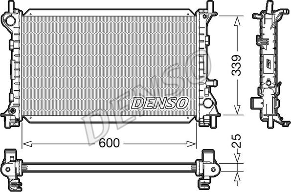 Denso DRM10003 - Радиатор, охлаждение двигателя avtokuzovplus.com.ua