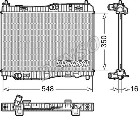 Denso DRM10006 - Радіатор, охолодження двигуна autocars.com.ua