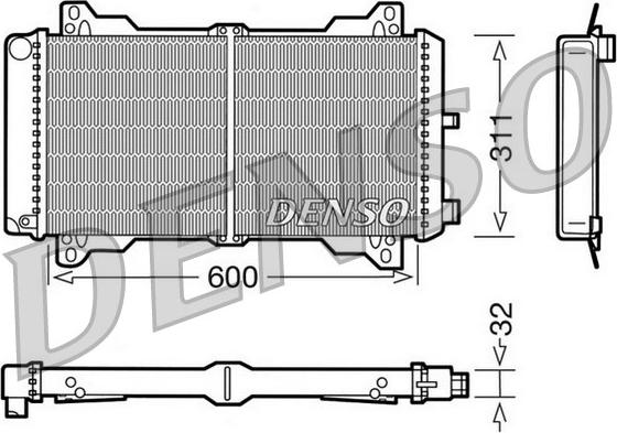 Denso DRM10012 - Радіатор, охолодження двигуна autocars.com.ua