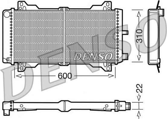 Denso DRM10013 - Радіатор, охолодження двигуна autocars.com.ua