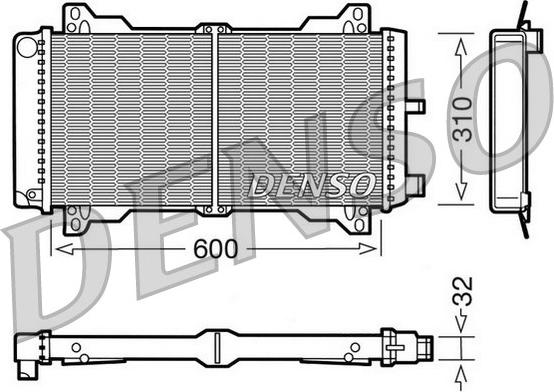 Denso DRM10014 - Радіатор, охолодження двигуна autocars.com.ua