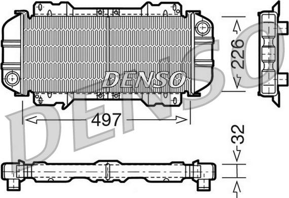 Denso DRM10015 - Радіатор, охолодження двигуна autocars.com.ua