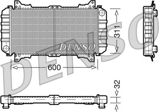 Denso DRM10016 - Радіатор, охолодження двигуна autocars.com.ua