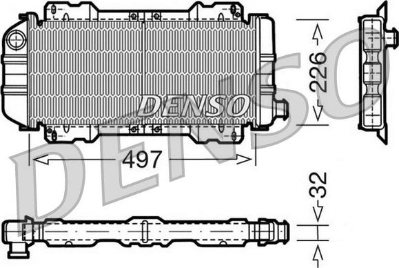 Denso DRM10017 - Радіатор, охолодження двигуна autocars.com.ua