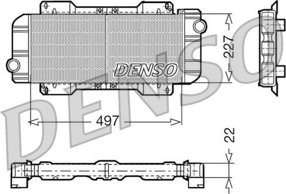 Denso DRM10019 - Радіатор, охолодження двигуна autocars.com.ua