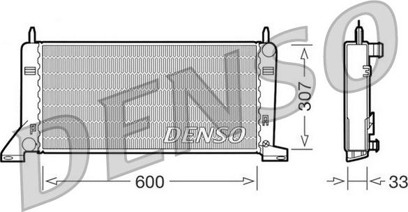 Denso DRM10021 - Радіатор, охолодження двигуна autocars.com.ua