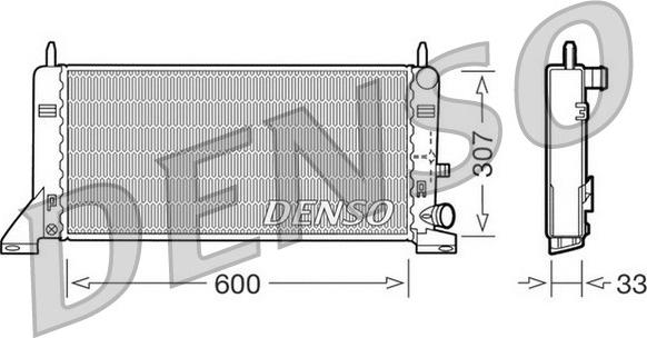 Denso DRM10023 - Радіатор, охолодження двигуна autocars.com.ua