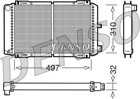 Denso DRM10031 - Радіатор, охолодження двигуна autocars.com.ua