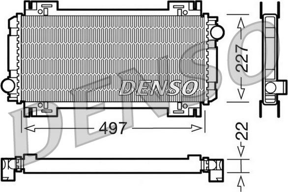 Denso DRM10032 - Радіатор, охолодження двигуна autocars.com.ua