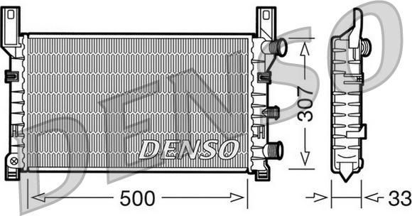 Denso DRM10035 - Радіатор, охолодження двигуна autocars.com.ua