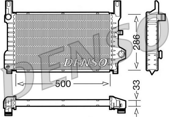 Denso DRM10036 - Радіатор, охолодження двигуна autocars.com.ua