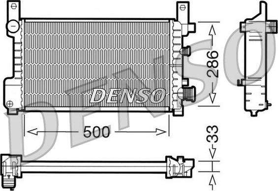 Denso DRM10037 - Радиатор, охлаждение двигателя avtokuzovplus.com.ua