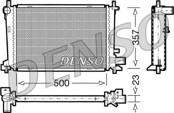Denso DRM10038 - Радіатор, охолодження двигуна autocars.com.ua