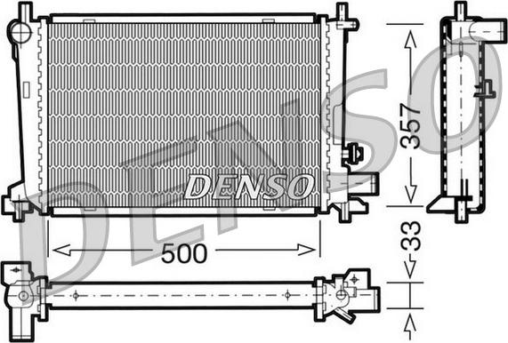 Denso DRM10039 - Радиатор, охлаждение двигателя autodnr.net