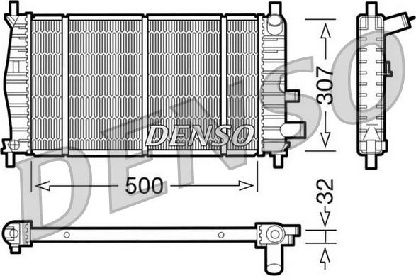 Denso DRM10042 - Радиатор, охлаждение двигателя autodnr.net