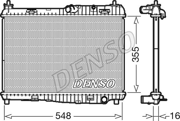 Denso DRM10043 - Радіатор, охолодження двигуна autocars.com.ua