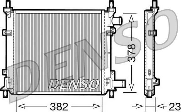 Denso DRM10060 - Радіатор, охолодження двигуна autocars.com.ua