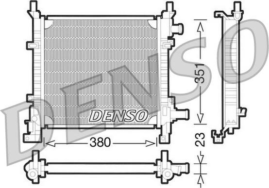 Denso DRM10061 - Радиатор, охлаждение двигателя avtokuzovplus.com.ua