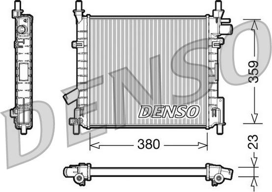 Denso DRM10062 - Радіатор, охолодження двигуна autocars.com.ua