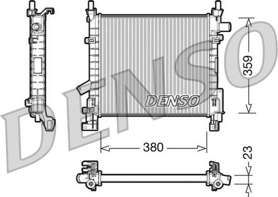 Denso DRM10063 - Радіатор, охолодження двигуна autocars.com.ua