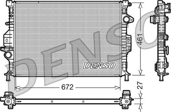 Denso DRM10069 - Радіатор, охолодження двигуна autocars.com.ua