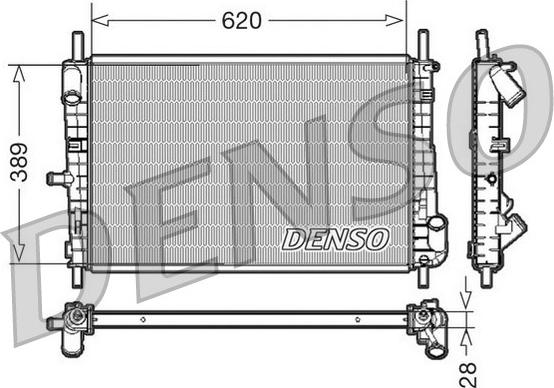 Denso DRM10072 - Радіатор, охолодження двигуна autocars.com.ua