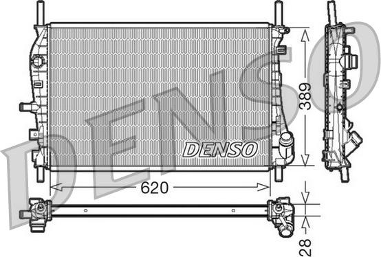 Denso DRM10073 - Радіатор, охолодження двигуна autocars.com.ua