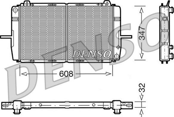 Denso DRM10080 - Радіатор, охолодження двигуна autocars.com.ua