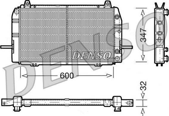 Denso DRM10084 - Радіатор, охолодження двигуна autocars.com.ua