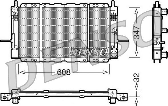 Denso DRM10085 - Радіатор, охолодження двигуна autocars.com.ua