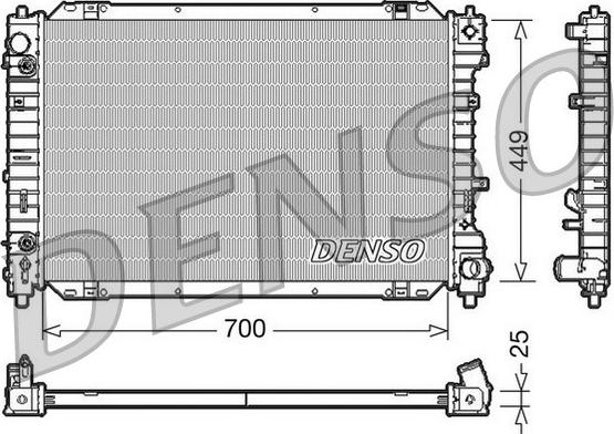 Denso DRM10087 - Радиатор, охлаждение двигателя autodnr.net