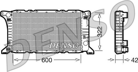 Denso DRM10091 - Радіатор, охолодження двигуна autocars.com.ua