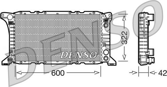 Denso DRM10092 - Радіатор, охолодження двигуна autocars.com.ua