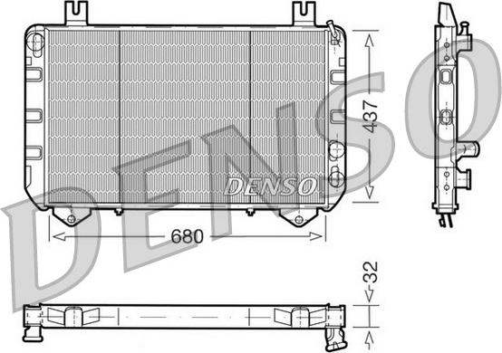 Denso DRM10093 - Радиатор, охлаждение двигателя autodnr.net