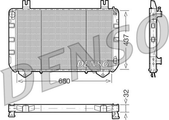 Denso DRM10094 - Радиатор, охлаждение двигателя autodnr.net