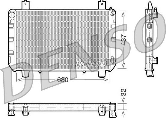 Denso DRM10095 - Радіатор, охолодження двигуна autocars.com.ua