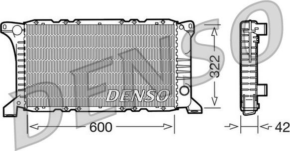 Denso DRM10097 - Радіатор, охолодження двигуна autocars.com.ua
