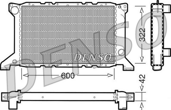 Denso DRM10098 - Радіатор, охолодження двигуна autocars.com.ua