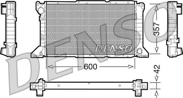 Denso DRM10100 - Радиатор, охлаждение двигателя avtokuzovplus.com.ua