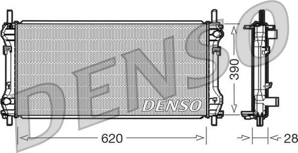 Denso DRM10102 - Радиатор, охлаждение двигателя avtokuzovplus.com.ua