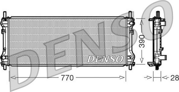 Denso DRM10103 - Радиатор, охлаждение двигателя avtokuzovplus.com.ua
