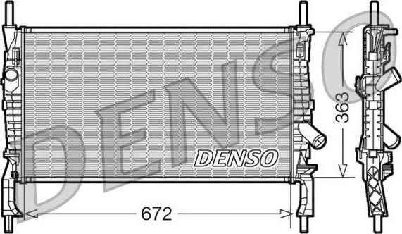 Denso DRM10105 - Радіатор, охолодження двигуна autocars.com.ua