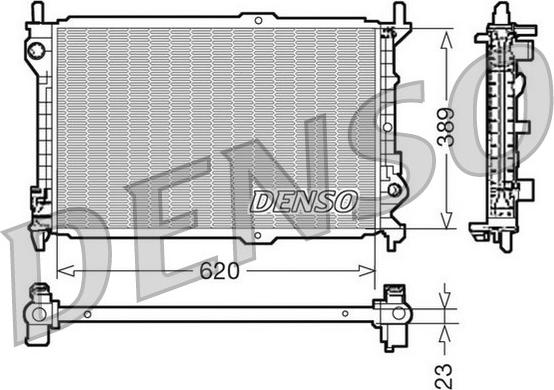 Denso DRM10107 - Радиатор, охлаждение двигателя avtokuzovplus.com.ua