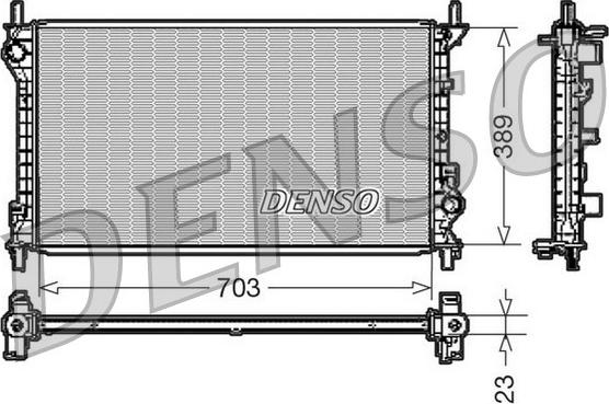 Denso DRM10108 - Радиатор, охлаждение двигателя avtokuzovplus.com.ua